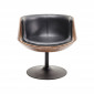 Fauteuil pivotant Soft noyer Kare Design|Fauteuil / Chauffeuse|Kare