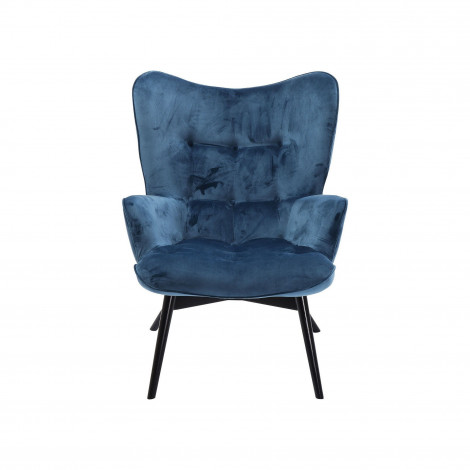 Fauteuil Vicky velours bleu pétrole Kare Design|Fauteuil / Chauffeuse|Kare