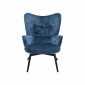 Fauteuil Vicky velours bleu pétrole Kare Design|Fauteuil / Chauffeuse|Kare