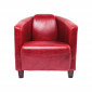 Fauteuil Cigar Lounge cuir rouge Kare Design|Fauteuil / Chauffeuse|Kare