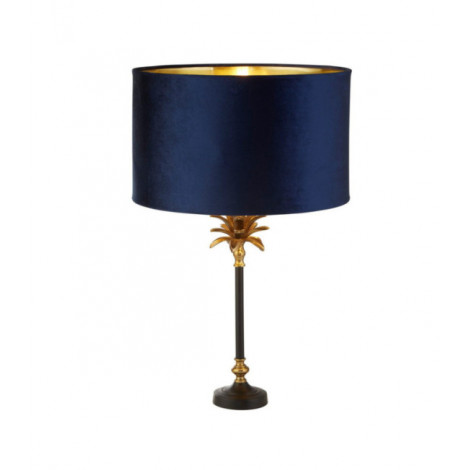 Lampe de table Palm Acier doux Noir mat, laiton antique|Lampes à poser|Luminaire Center