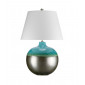 Lampe de table Laguna Porcelaine Graphite,Turquoise|Lampes à poser|Luminaire Center