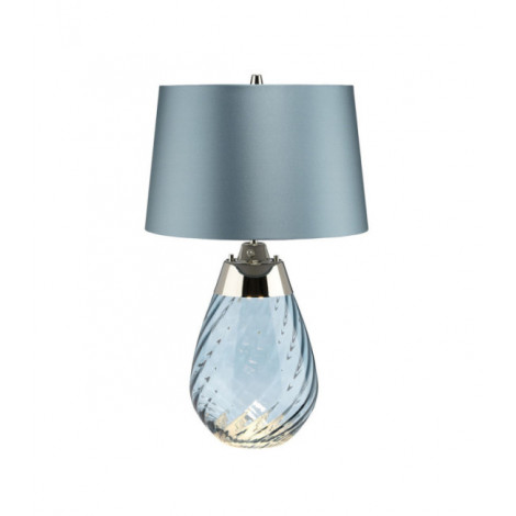 Lampe de table Lena Verre Verre teinté bleu / Nuance Bleu Canard|Lampes à poser|Luminaire Center