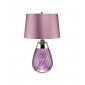 Lampe de table Lena Verre Verre teinté prune / Abat-jour chiné|Lampes à poser|Luminaire Center