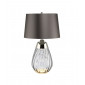 Lampe de table Lena Verre Verre teinté fumé / Abat-jour en ardoise|Lampes à poser|Luminaire Center