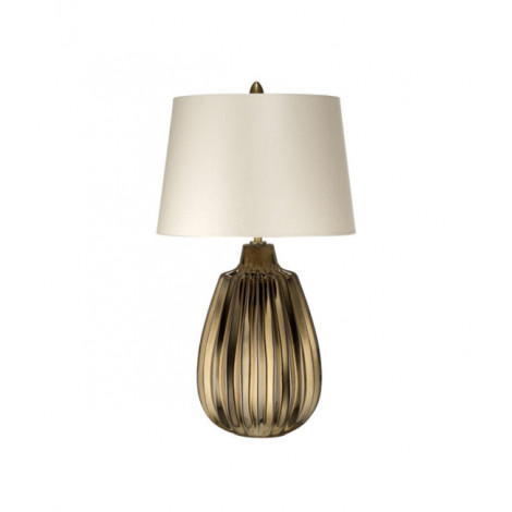 Lampe de table Newham Céramique Céramique Bronze / Abat-jour Perle|Lampes à poser|Luminaire Center