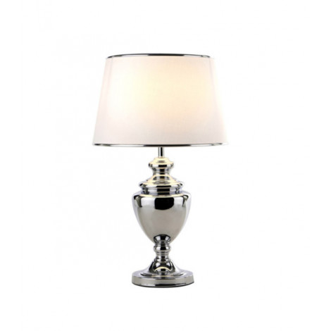 Lampe de table Roma Tissu,alliage métallique Chrome|Lampes à poser|Luminaire Center