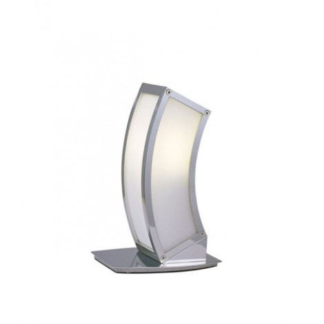 Lampe de table Duna Chrome poli, blanc|Lampes à poser|Luminaire Center