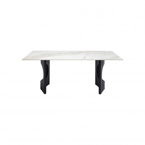 Table Eternity Oho blanche et noire 180x90cm Kare Design|Table|Kare