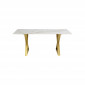 Table Eternity Cross blanche et dorée 180x90cm Kare Design|Table|Kare