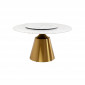 Table Lucia 135cm blanche et dorée Kare Design|Table|Kare