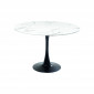 Table Schickeria 110cm effet marbre blanc et noire Kare Design|Table|Kare