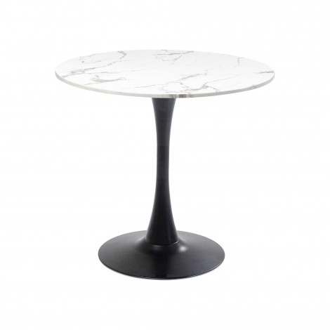 Table Schickeria 80cm effet marbre blanc et noire Kare Design|Table|Kare