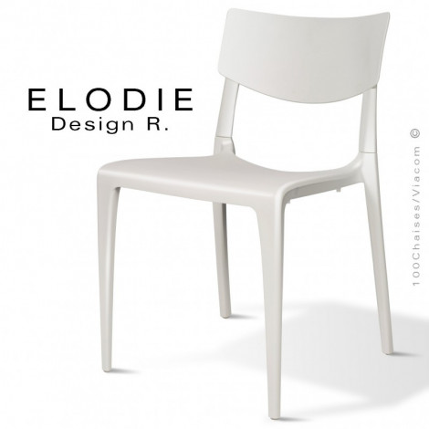 Chaise confort design ELODIE, structure et piétement 4 pieds plastique couleur, pour extérieur, terrasse, jardin.|Chaise|100chaises