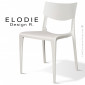 Chaise confort design ELODIE, structure et piétement 4 pieds plastique couleur, pour extérieur, terrasse, jardin.|Chaise|100chaises