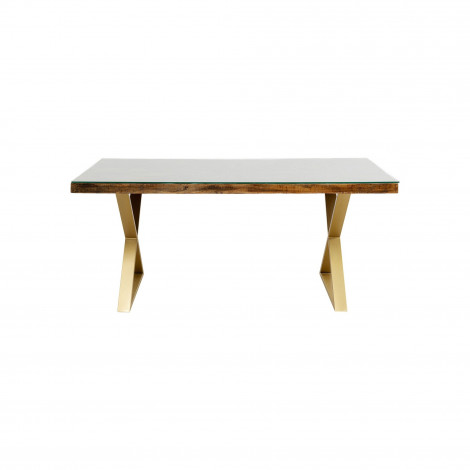 Table Conley Cross 180x90cm pieds laiton Kare Design|Table|Kare