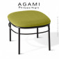 Repose-pieds ou tabouret design AGAMI, assise mousse, habillage tissu tissé, piétement acier peint ou chromé.|Tabouret|100chaises