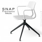Fauteuil de bureau design SNAP, piétement aluminium noir ou brillant, assise pivotante coque plastique couleur avec accoudoirs.|Fauteuil / Chauffeuse|100chaises Fauteuil de bureau design SNAP, piétement aluminium noir ou brillant, assise pivotante coque plastique couleur avec accoudoirs.|Fauteuil / Chauffeuse|100chaises