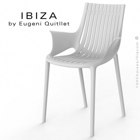 Fauteuil design IBIZA, structure et assise coque plastique couleur - Lot de 4 pièces.|Fauteuil / Chauffeuse|100chaises