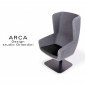 Fauteuil pour salon d'attente standing ARCA habillage tissu 100% polyester, piétement central noir|Fauteuil / Chauffeuse|100chaises Fauteuil pour salon d'attente standing ARCA habillage tissu 100% polyester, piétement central noir|Fauteuil / Chauffeuse|100chaises