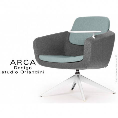 Fauteuil pour salon d'attente lounge ARCA piétement acier, assise garnie habillage 100% laine|Fauteuil / Chauffeuse|100chaises Fauteuil pour salon d'attente lounge ARCA piétement acier, assise garnie habillage 100% laine|Fauteuil / Chauffeuse|100chaises