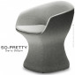 Fauteuil d'attente confort et design SO-PRETTY, assise, dossier, accoudoirs garnis de mousse, habillage tissu gamme Angel Combo.|Fauteuil / Chauffeuse|100chaises