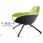 Fauteuil lounge design pour salon d'attente standing X BIG-A, piétement acier, assise garnie de mousse, habillage tissu 2 tons|Fauteuil / Chauffeuse|100chaises Fauteuil lounge design pour salon d'attente standing X BIG-A, piétement acier, assise garnie de mousse, habillage tissu 2 tons|Fauteuil / Chauffeuse|100chaises