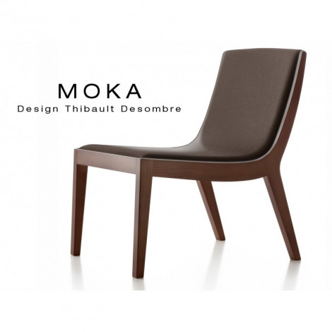 Fauteuil lounge design MOKA structure bois massif, assise et dossier garnis, habillage tissu - Lot de 6 pièces.|Fauteuil / Chauffeuse|100chaises Fauteuil lounge design MOKA structure bois massif, assise et dossier garnis, habillage tissu - Lot de 6 pièces.|Fauteuil / Chauffeuse|100chaises