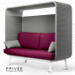 Banquette alcôve PRIVÉE, canopy et assise garnis, habillage tissu, structure acier.|Banquettes / Bancs / Poufs|100chaises Banquette alcôve PRIVÉE, canopy et assise garnis, habillage tissu, structure acier.|Banquettes / Bancs / Poufs|100chaises