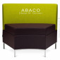 Banquette modulable courbe design ABACO, assise et dossier garnis de mousse, habillage tissu tissé laine, piétement chromé.|Banquettes / Bancs / Poufs|100chaises