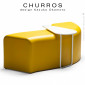 Banquette modulable d'extérieur CHURROS assise plastique souple d'aspect molletonné en PolyPlus de couleur.|Banquettes / Bancs / Poufs|100chaises