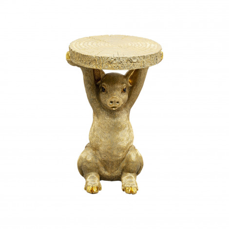 Table d'appoint Animal cochon doré Kare Design|Chevet|Kare