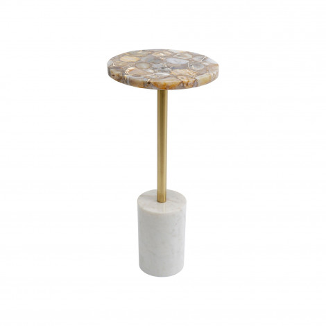 Table d'appoint Agate marbre blanc 25cm Kare Design|Chevet|Kare