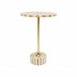 Table d'appoint Domero Cirque 40cm blanche et dorée Kare Design|Chevet|Kare