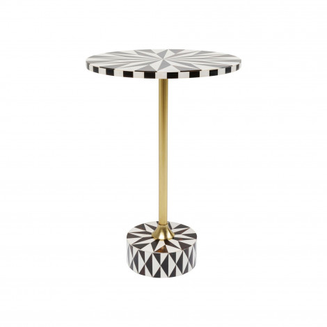 Table d'appoint Domero Star 40cm marron et blanche Kare Design|Chevet|Kare