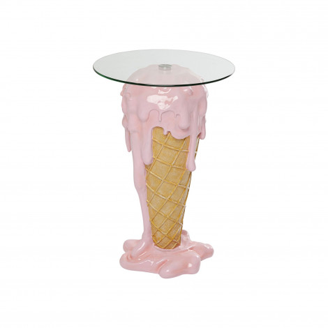 Table d'appoint glace rose 48cm Kare Design|Chevet|Kare