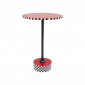 Table d'appoint Domero Checkers 40cm rouge Kare Design|Chevet|Kare