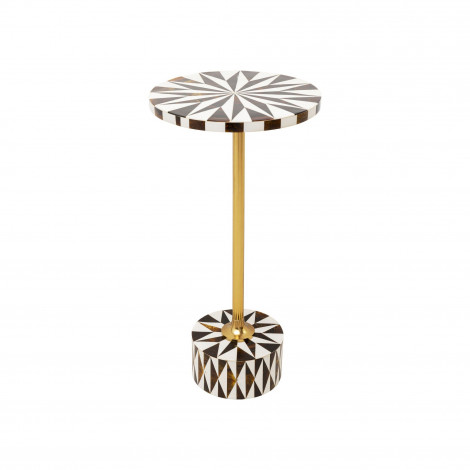 Table d'appoint Domero Star 25cm marron et blanche Kare Design|Chevet|Kare