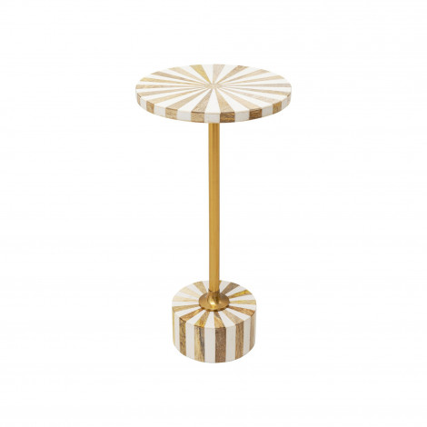 Table d'appoint Domero Cirque 25cm blanche et dorée Kare Design|Chevet|Kare