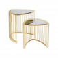 Tables d'appoint triangle Wire laiton set de 2 Kare Design|Chevet|Kare