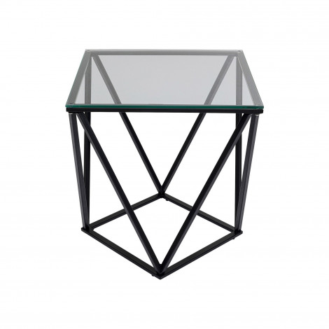 Table d'appoint Cristallo 50x50cm noire Kare Design|Chevet|Kare