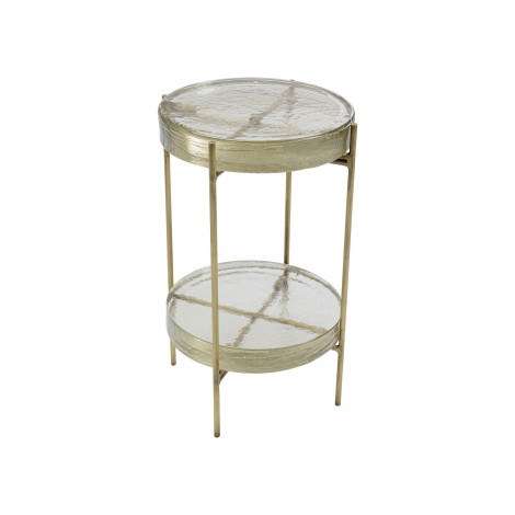 Table d'appoint Ice Double 30cm pieds dorés Kare Design|Chevet|Kare