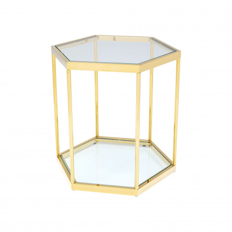 Table d'appoint Comb dorée Kare Design|Chevet|Kare