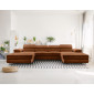 Pablo - canapé panoramique en U - 7 places - convertible avec coffres et têtières réglables - en velours côtelé|Canape|BestMobilier