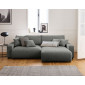 Pivoine - canapé d'angle réversible - 4 places - convertible avec coffre - en velours texturé|Canape|BestMobilier
