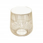Table d'appoint Beam dorée marbre blanc 32cm Kare Design|Chevet|Kare