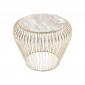 Table d'appoint Beam dorée marbre gris 43cm Kare Design|Chevet|Kare