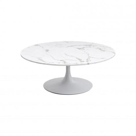 Table basse Schickeria effet marbre blanc 110cm Kare Design|Table Basse|Kare