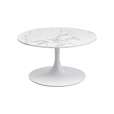 Table basse Schickeria effet marbre blanc 80cm Kare Design|Table Basse|Kare