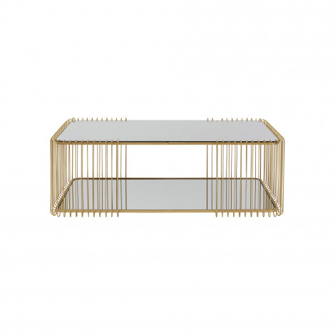 Table basse Wire Double 120x60cm laiton Kare Design|Table Basse|Kare